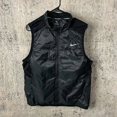 Nike Chaleco para Correr Grande Ligero Aislado Polyfill Negro Cremallera Completa 689475 Hombres Foto 1 de 4