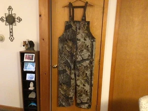 Stearns Camo Dry Wear Mens L Realtree Hardwoods  WATERPROOF Bib Pants #IBag-10 - Picture 1 of 13