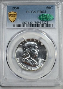 1950 Proof Franklin Half Dollar 50C PCGS PR64 CAC - Picture 1 of 5
