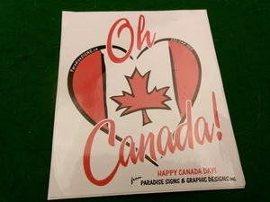 Calcomanía Oh Canada Happy Canada Day 5.25" x6" E71 - Imagen 1 de 1