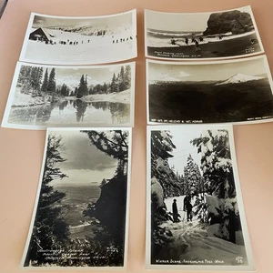 Vintage Lot Of 6 Black & White Washington State Postcards Very Good - Picture 1 of 6