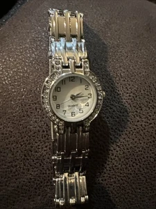 Vintage Stainless Steel With Faceted Diamonds Haband Watch Weighted Band  Men’s - Picture 1 of 3