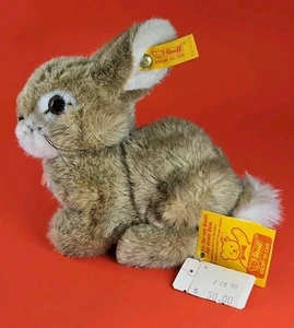 Steiff Dormili Bunny Rabbit Plush Stuffed Animal Toy 1990 New With Tags 6.5"Tall - Picture 1 of 9