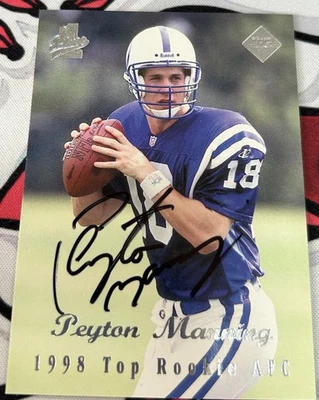 1998 Collectors Edge Football Peyton Manning 1st Place Rookie On Card Autograph - Image 1 of 2
