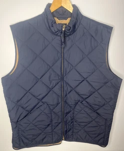 J Crew Authentic Outerwear Quilted Vest Zipper Men’s XL Navy Blue - Picture 1 of 13