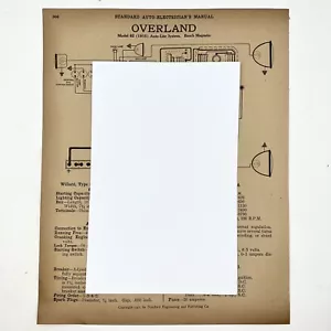 Vtg 1915 82 Overland & 1921 21-Six Buick Standard Auto Electrician Manual - Picture 1 of 2