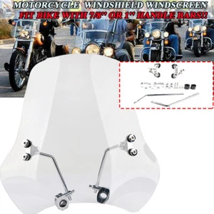 Parabrisas transparente grande para motocicleta para manillar universal de 7/8"" 1 - Imagen 1 de 9