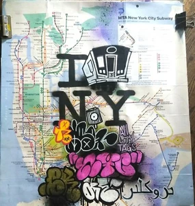 NY GRAFFITI MAP - Picture 1 of 1