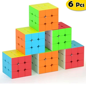 3x3 Cubo Mágico Qiyi Guerrero Sin Pegatinas con Velocidad (paquete de 6) Juguetes de Rompecabezas Divertidos para Adultos - Imagen 1 de 15