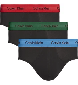 Calvin Klein U2661G-BZP authentische Herren-Slips aus Baumwolle 3er-Pack rot/blau/grün - Bild 1 von 1