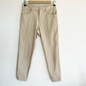 Pantalone Lululemon Uomo 28x25 ABC Slim Warpstreme Beige Chino Golf Preppy - Foto 1 di 11