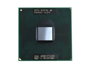INTEL CORE 2 DUO MOBILE T6500 2.10GHZ SOCKET PGA478 2-CORE CPU PROCESSOR SLGF4 - Picture 1 of 2