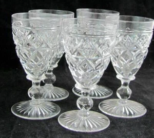 Stuart Crystal Victoria No Trim Group of 5 Cordial Glasses - Picture 1 of 5