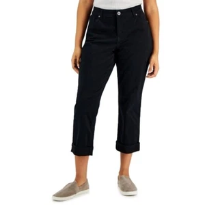 Style & Co Women's Curvy Cuffed Capri Black Jeans NWT - Picture 1 of 8