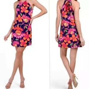 Nuevo Vestido TRINA TURK Floral JuJu Para Mujer XL Halter Funda Elastizada Jersey Corto - Imagen 1 de 7
