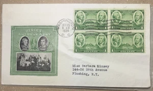 1936 First Day Issue: George Washington/Nathaniel Greene - Heroes of the US Army - Picture 1 of 4