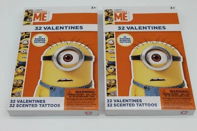 Despicable Me 64 Valentines with 64 Scented Tattoos New in Box by Illumination - Image 1 of 4