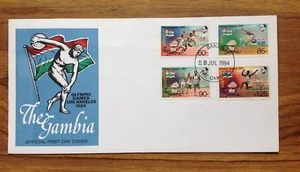1984 Los Angeles Olympic Games The Gambia First Day Cover . Free UK Postage - Picture 1 of 3