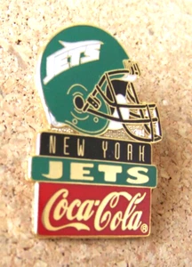 NY New York Jets Coca-Cola helmet lapel pin NFL Coke Coca Cola c41247 - Picture 1 of 6
