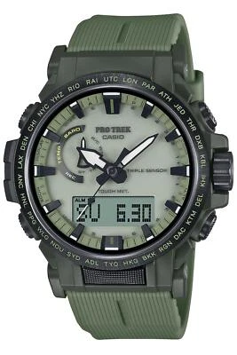 Nuevo reloj para hombres CASIO PRO TREK PRW-61LD-3JF línea de escalada esfera luminosa radio solar Foto 1 de 4