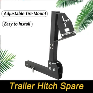 Soporte de neumático de repuesto de enganche ajustable para camión con remolque receptor de 2" - Imagen 1 de 12