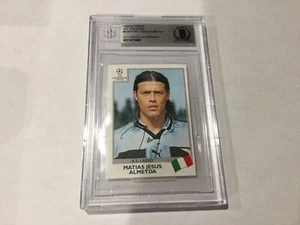 Matias Jesus Almeyda Signed Panini UCL Stickers Card Slabbed Beckett BAS COA b - Picture 1 of 2