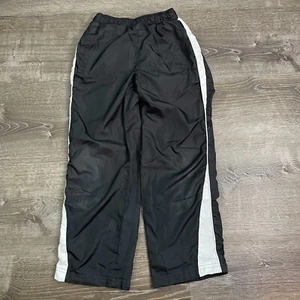 BCG Boys Athletic Windbreaker Pants Straight Leg Black White Size S 7 - Picture 1 of 5