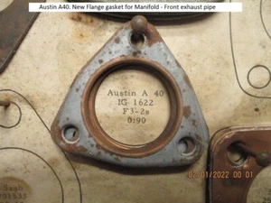 Austin A40. New Flange gasket for Manifold - Front exhaust pipe - Picture 1 of 1