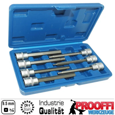 SATRA 7-tlg Zoll Innensechskant Stecknuss 3/8 Harley Steckschlüssel Für Inbus Schraube