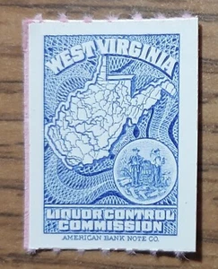 West Virginia Liquor Control Commission. Staatliche Steuermarke. WV LC56 - Bild 1 von 2