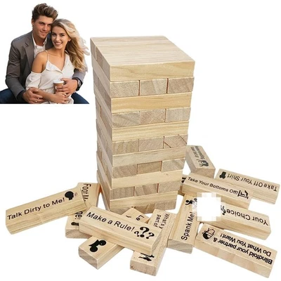 Stapeln Block Wackelturm Pärchenspiel, Lust-Spiel, Erotikspiel Party, Swinger - Bild 1 von 4