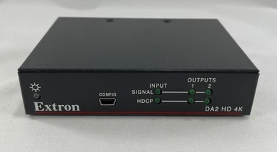 Extron DA2 HD 4K HDMI Splitter Amp DA 1x2 output 4K w/AC Power Supply Working - Image 1 of 4