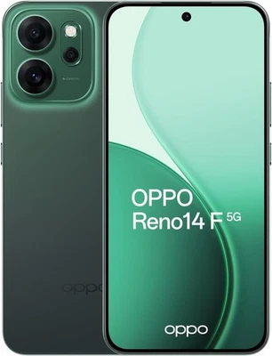 Smartphone Cellulare Oppo RENO 14 F 5G 6.57" Luminous green 8+256GB - Immagine 1 di 4