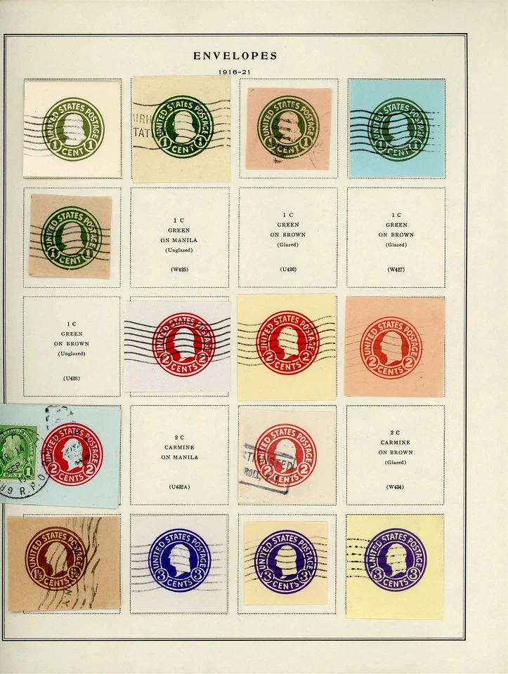 U.S. POSTAL STATIONERY Scott Specialty Album Page Lot #23 - SEE SCAN - $$$ - Image 1 of 1