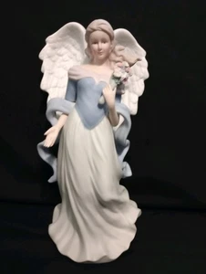 Home Interiors Charity Angel #11296-01 Porcelain Figurine 10" Tall 2001 - Picture 1 of 6