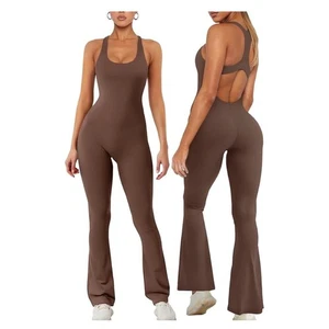 REORIA Women Trendy Scoop Neck Sleeveless Backless Full Body Tummy Control Large - Picture 1 of 4