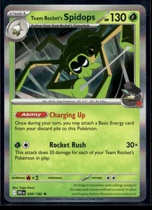 Team Rocket's Spidops 020/182 Pokemon Sv10: Destined Rivals Holo - Picture 1 of 2