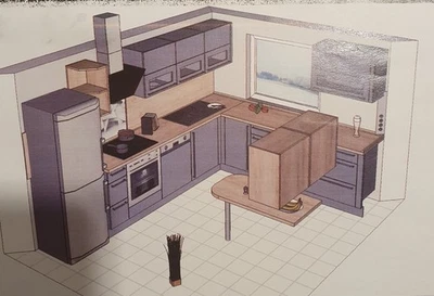 Verkaufe Nolte Einbauküche Quarzgrau Hochglanz OHNE ELEKRTOGERÄTE  OHNE DEKOR - Bild 1 von 4