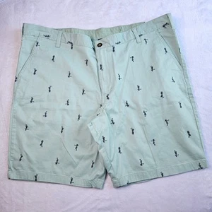 New Men's SIZE 42 George Shorts Hula Girl 10" Inseam Light Aqua Blue Hawaiian - Picture 1 of 9