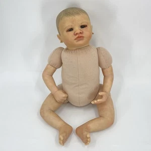Reborn Doll Baby Girl Blue Eyes Silicone Limbs Head Cloth Body 4lb 11oz 18" - Picture 1 of 10