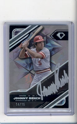 2025 TOPPS DIAMOND ICONS BASEBALL #BPA-JB JOHNNY BENCH AUTO /15 - Image 1 of 2