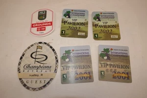 Golf Tournament Pin Badge Ashai R yokuken International Golf & More 6 pc - Picture 1 of 4