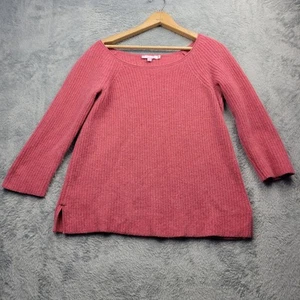 Calypso St Barth Womens Cashmere Sweater Size Medium Chunky Knit Pullover FLAWED - Picture 1 of 12
