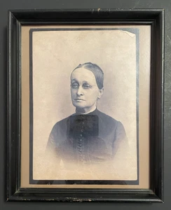 VTG Eerie Halloween Portrait Decor Old Crone Framed w/Glass Spooky Cursed - Picture 1 of 10