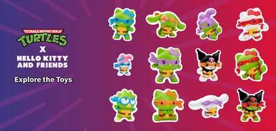 2025 McDONALD'S Hello Kitty Teenage Mutant Ninja Turtles HAPPY MEAL TOYS Or Set - Image 1 of 3
