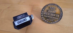 Heidelberg Tiegel - Zählwerk - Blechschild 120 Jahre Buchdruck - Vintage - Bild 1 von 3