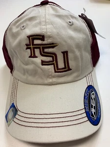 Florida State Seminoles Burgundy Beige Mid Fit Baseball Cap HAT NWT  Ahead - Picture 1 of 3