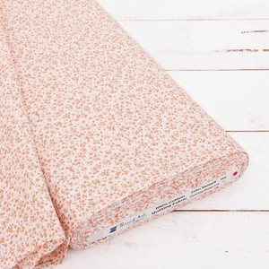 Threadart Cotton Quilting Fabric By The Yard - Vintage - Coral Tiny Flower - Picture 1 of 7