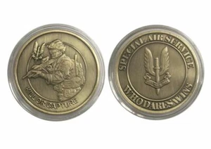British Army UK SAS Special Air Service WHO DARE WINS Challenge Coin Collectible - Picture 1 of 3
