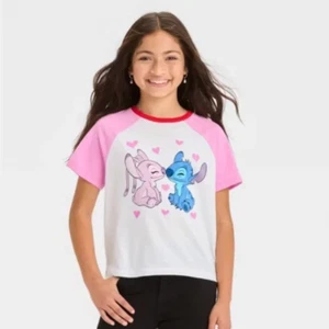 Camiseta manga rosa puntada y ángel Disney nueva con etiquetas varias tallas - Imagen 1 de 3